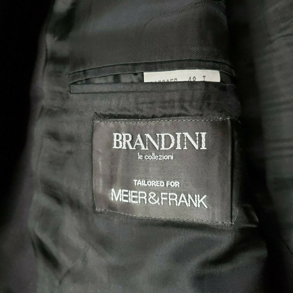 Brandini Peerless Microfiber Blazer Black Sz 48T - Picture 5 of 6